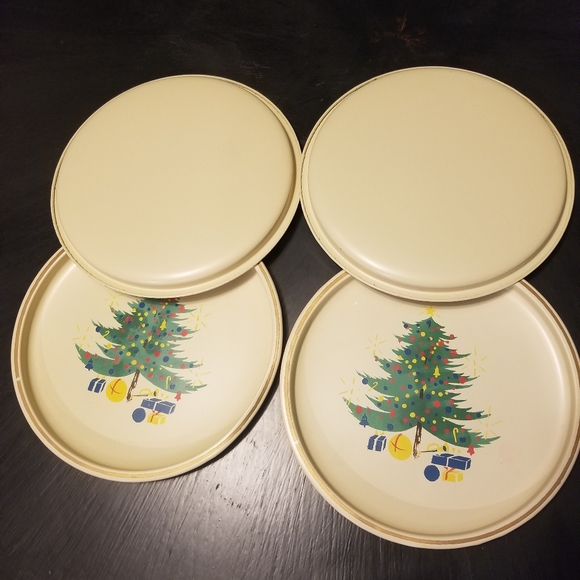 Vintage Nashco Laquerware Handpainted plates - Picture 4 of 4